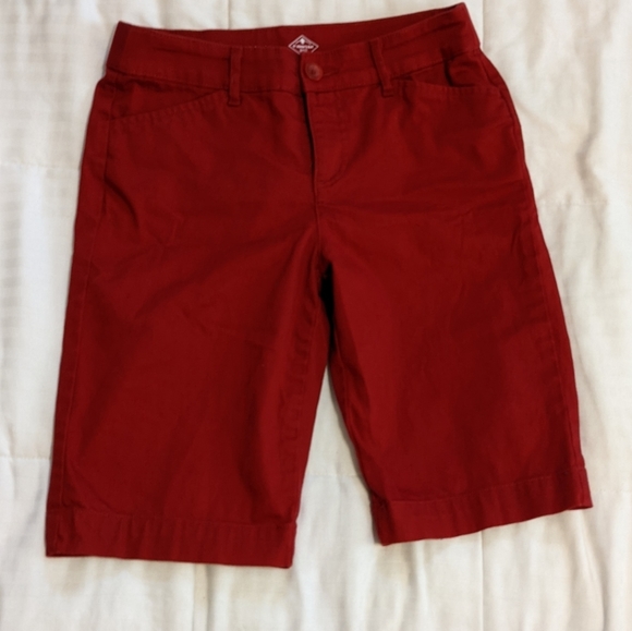 St. John's Bay Pants - St. John's Bay red Bermuda shorts size 4